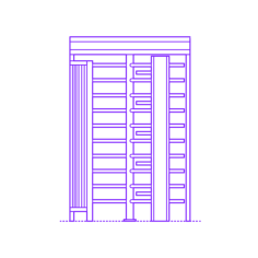 Buildings Turnstiles Full Height One Way Line Art Svg Vector, Free Vectors File